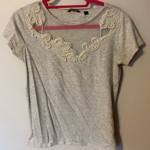 Guess mesh and beaded T Shirt